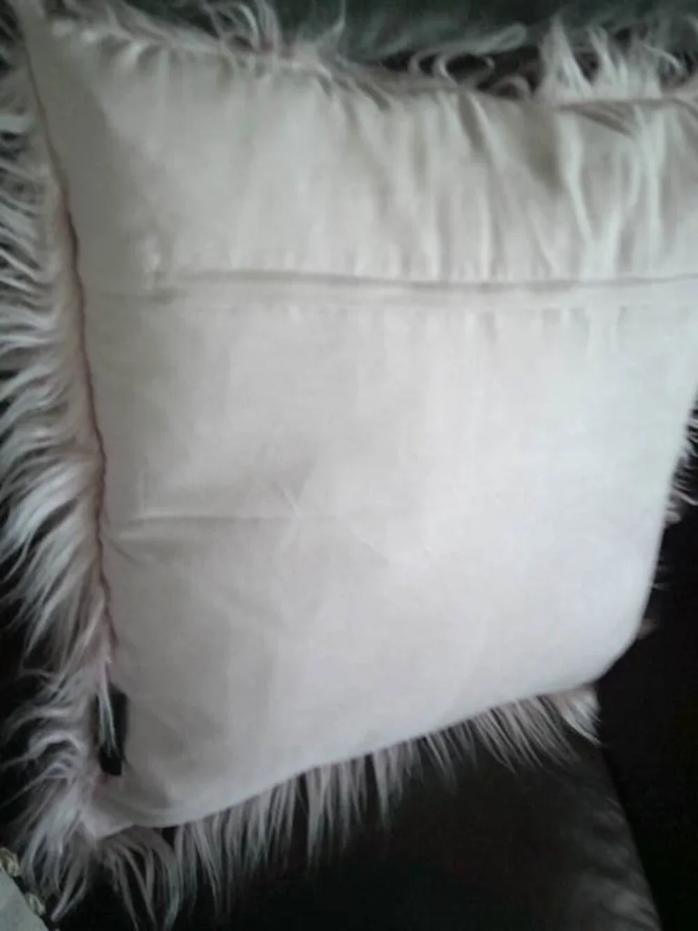 PHANTOSCOPE PINK FLUFFY HIGH PILE DORM PILLOW MANGOLIAN LONG HAIR STYLE FAUX FUR